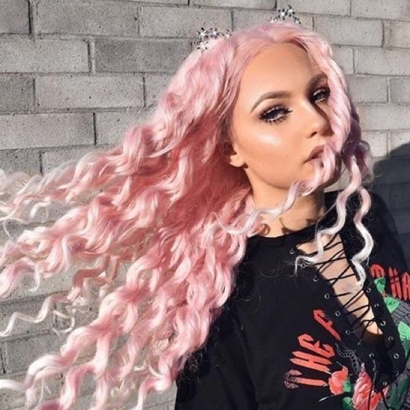 💫 LANOY 24” PINK OMBRÉ CURLY LACE FRONT WIG* NWT*